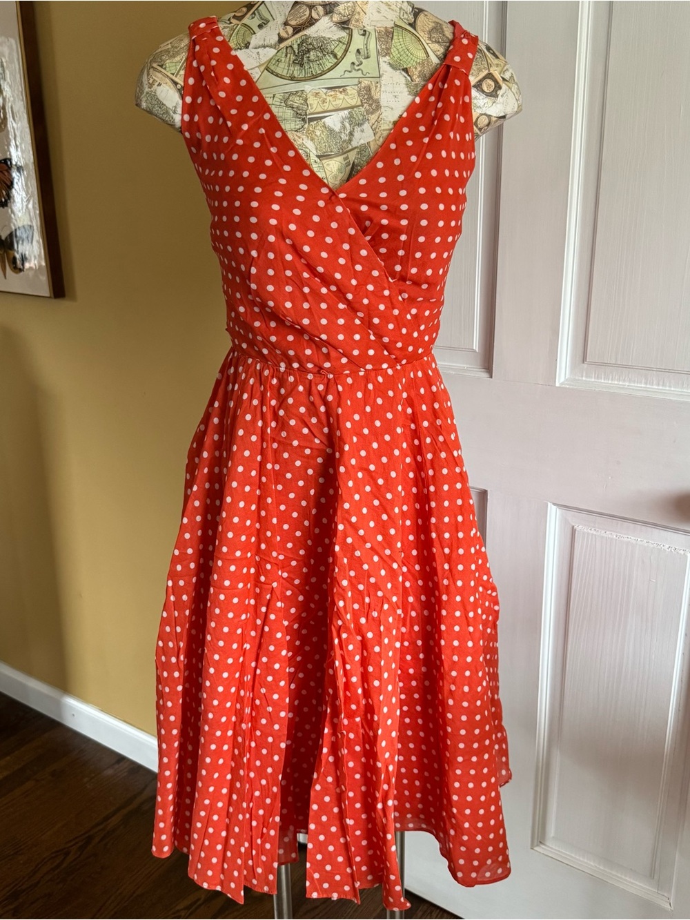 Nine West Pin Up Vintage Cotton A Line Midi Dress 2